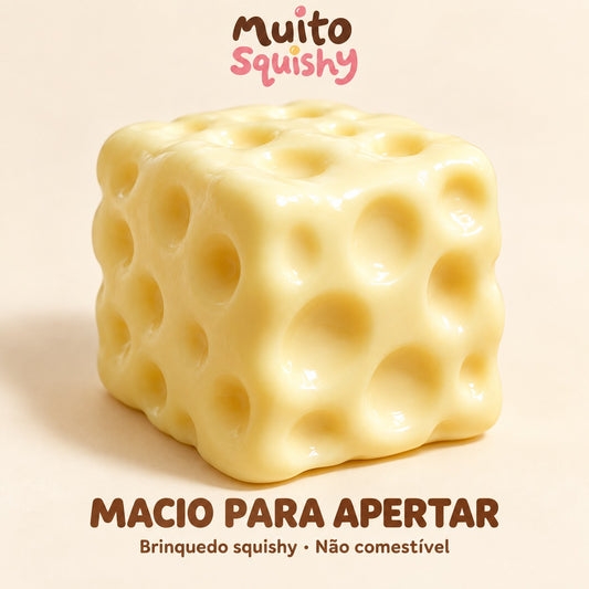 Queijinho Squishy macio para apertar